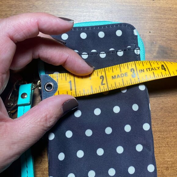 Women's Fossil Nylon Wristlet Pouch Holds Small Phone, Keys, Cash or Cards - Picture 8 of 10